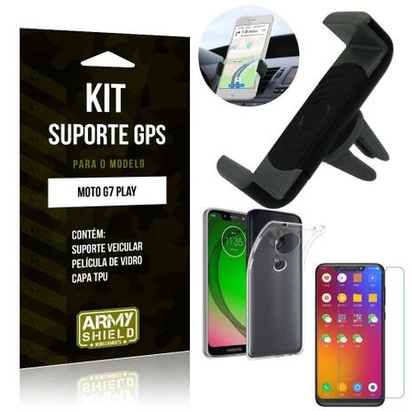 Kit Suporte Veicular Motorola Moto G7 Play Suporte + Capa + Película de Vidro - Armyshield é boa?