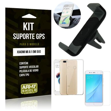 Kit Suporte Veicular Xiaomi Mi A1 Suporte + Capa + Película de Vidro - Armyshield Menor preço em Kit Suporte Veicular Xiaomi Mi A1 Suporte + Capa + Película de Vidro - Armyshield