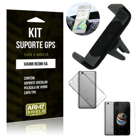 Kit Suporte Veicular Xiaomi Redmi 5A Suporte + Capa + Película de Vidro - Armyshield Menor preço em Kit Suporte Veicular Xiaomi Redmi 5A Suporte + Capa + Película de Vidro - Armyshield