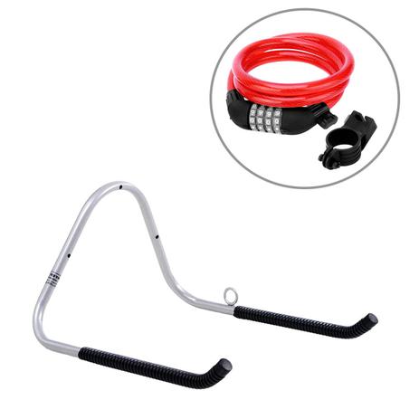 Kit Suporte Vertical de Parede para 1 Bicicleta AL-05 Altmayer + Cadeado PRO com Segredo 1m Vermelha é boa?