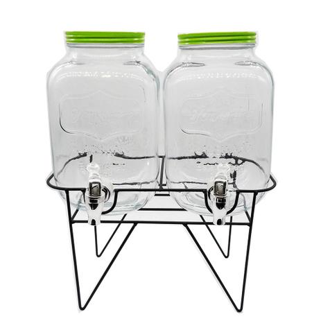 Kit suqueira com suporte dupla dispenser de agua e suco luxo profissional - Gimp Menor preço em Kit suqueira com suporte dupla dispenser de agua e suco luxo profissional - Gimp