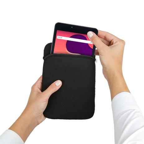 Menor preço em Kit Tablet DL Creative Tab 7” QuadCore Wi-Fi 1GB/8GB Branco Com Capa Protetora Tecido Lavável preta