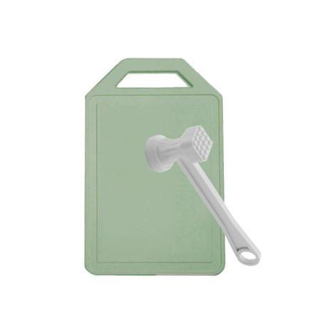 Kit Tabua e Martelo Amaciador de Cozinha Verde 2 peças - Simonaggio Menor preço em Kit Tabua e Martelo Amaciador de Cozinha Verde 2 peças - Simonaggio