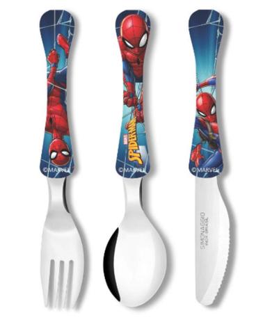 Kit Talher Infantil com 3 peças Homem Aranha - Simonaggio Menor preço em Kit Talher Infantil com 3 peças Homem Aranha - Simonaggio