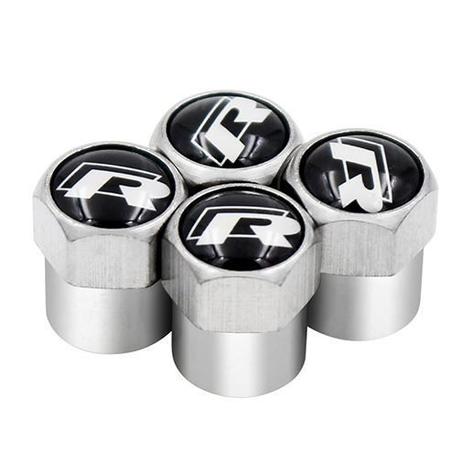 Kit Tampa Válvula Bico Pneu Aço Inox Vw R-Line 4 Pçs - Cromado - Distribuído frc magazine Menor preço em Kit Tampa Válvula Bico Pneu Aço Inox Vw R-Line 4 Pçs - Cromado - Distribuído frc magazine