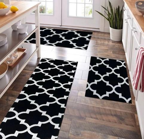 Kit Tapete Cozinha 3 Peças Antiderrapante - Lima Decorações Menor preço em Kit Tapete Cozinha 3 Peças Antiderrapante - Lima Decorações