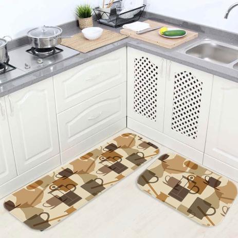 Kit Tapete de Cozinha Café Master - Love decor Menor preço em Kit Tapete de Cozinha Café Master - Love decor