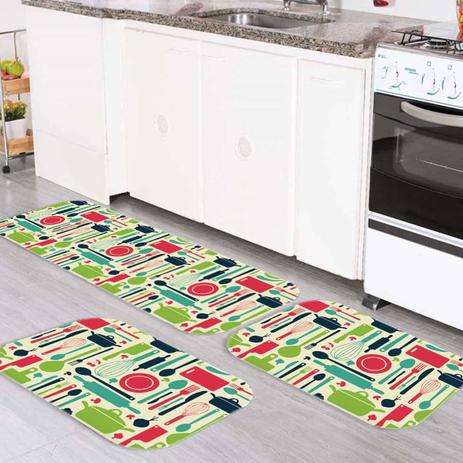 Kit Tapete de Cozinha Talheres Coloridos - Love decor é ruim? Kit Tapete de Cozinha Talheres Coloridos - Love decor é boa?