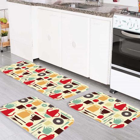 Kit Tapete de Cozinha Utensílios Coloridos - Love decor é ruim? Kit Tapete de Cozinha Utensílios Coloridos - Love decor é boa?