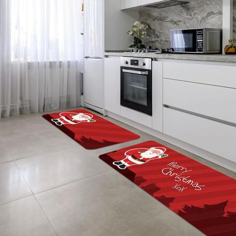 Kit Tapete de Natal para Cozinha 2 peças Merry Christmas - Love Decor Menor preço em Kit Tapete de Natal para Cozinha 2 peças Merry Christmas - Love Decor