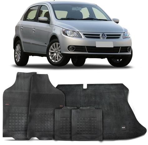 Kit Tapete Gol G5 2008 A 2012 + Porta Malas Borracha 5 Peças - Borcol Menor preço em Kit Tapete Gol G5 2008 A 2012 + Porta Malas Borracha 5 Peças - Borcol