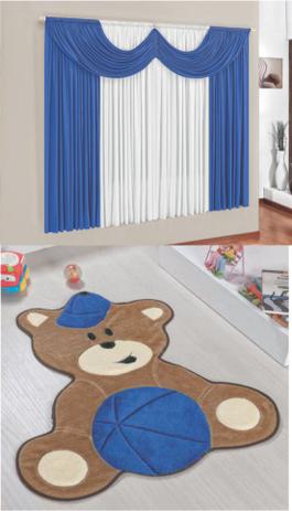 Kit Tapete Infantil Urso Baby Azul Royal Com Cortina 2 Metros Quarto Menino - Guga tapetes Menor preço em Kit Tapete Infantil Urso Baby Azul Royal Com Cortina 2 Metros Quarto Menino - Guga tapetes