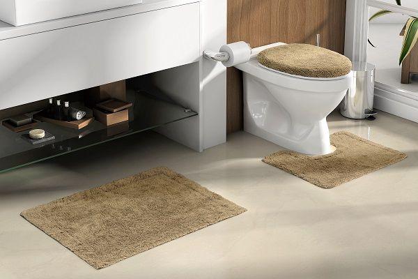 Kit tapete p/ banheiro 3 pcs bege 8501 * - Adomes é boa?