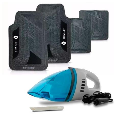 Kit tapete universal pvc c/carpete preto renault + aspirador - Sp acessórios Menor preço em Kit tapete universal pvc c/carpete preto renault + aspirador - Sp acessórios