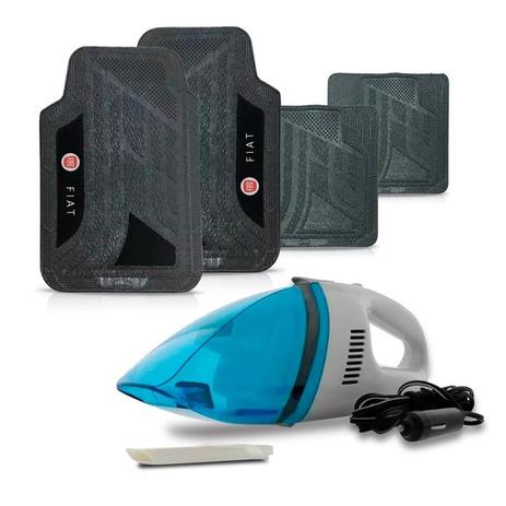 Kit tapete universal pvc com carpete preto fiat + aspirador - Sp acessórios Menor preço em Kit tapete universal pvc com carpete preto fiat + aspirador - Sp acessórios