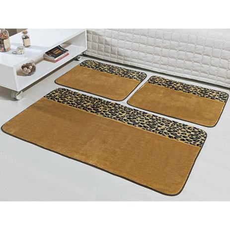 Kit Tapetes Coordenados Pelúcia Quarto Safari 3 Peças - Leopardo - Guga tapetes Menor preço em Kit Tapetes Coordenados Pelúcia Quarto Safari 3 Peças - Leopardo - Guga tapetes