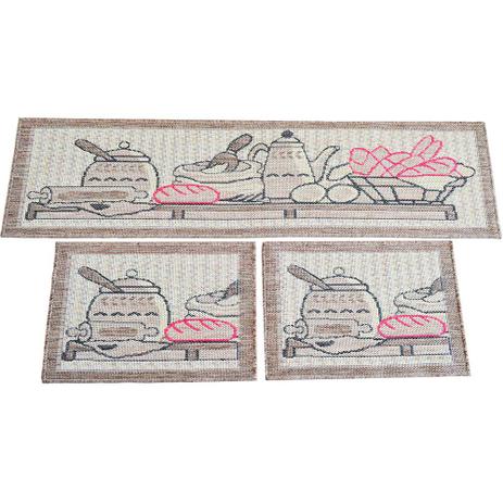 Kit Tapetes para Cozinha Sisal Look Café da Manhã 3 Peças - Rayza é boa?
