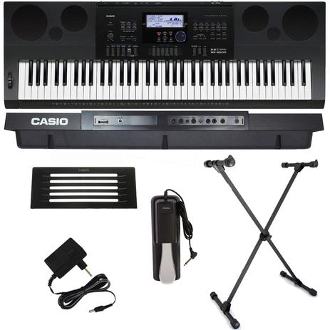 Kit Teclado Arranjador 76 Teclas Sensitivas WK-6600 CASIO Com X10S e Pedal Sustain Menor preço em Kit Teclado Arranjador 76 Teclas Sensitivas WK-6600 CASIO Com X10S e Pedal Sustain