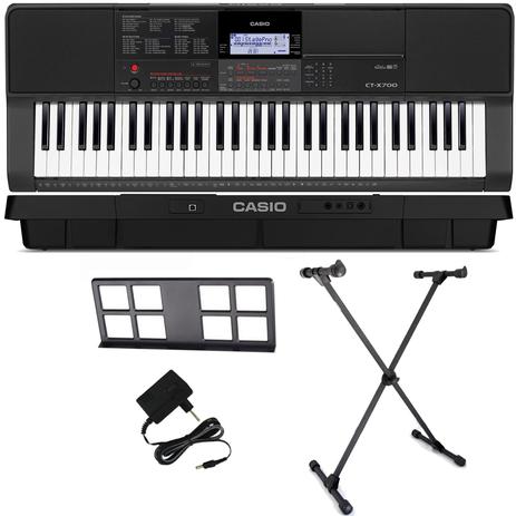 Kit Teclado Arranjador Musical 61 Teclas CTX-700 Casio Com X10S Menor preço em Kit Teclado Arranjador Musical 61 Teclas CTX-700 Casio Com X10S