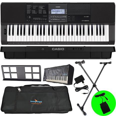 Kit Teclado Arranjador Musical 61 Teclas CTX-800 Casio Com Pedal Menor preço em Kit Teclado Arranjador Musical 61 Teclas CTX-800 Casio Com Pedal