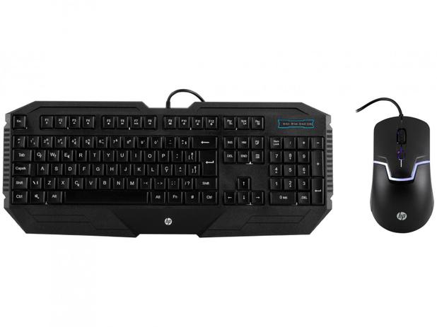 Kit Teclado e Mouse Gamer HP GK1000 Menor preço em Kit Teclado e Mouse Gamer HP GK1000