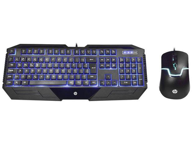 Kit Teclado e Mouse Gamer HP GK1100 Menor preço em Kit Teclado e Mouse Gamer HP GK1100