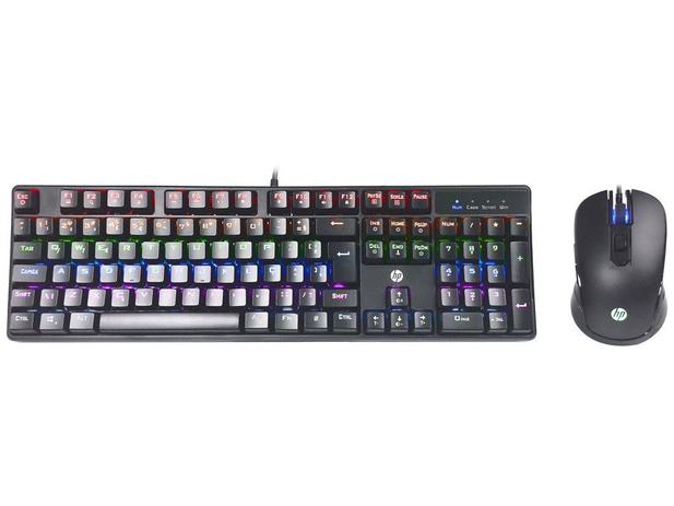 Kit Teclado e Mouse Gamer HP GM200 Menor preço em Kit Teclado e Mouse Gamer HP GM200