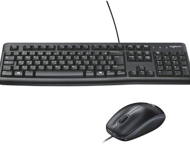 Kit Teclado e Mouse Logitech MK120 USB Preto, 920-004429 Menor preço em Kit Teclado e Mouse Logitech MK120 USB Preto, 920-004429
