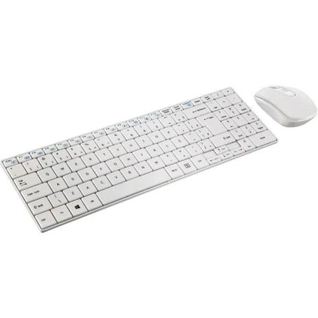 Kit Teclado E Mouse Multilaser Slim sem Fio Branco Menor preço em Kit Teclado E Mouse Multilaser Slim sem Fio Branco