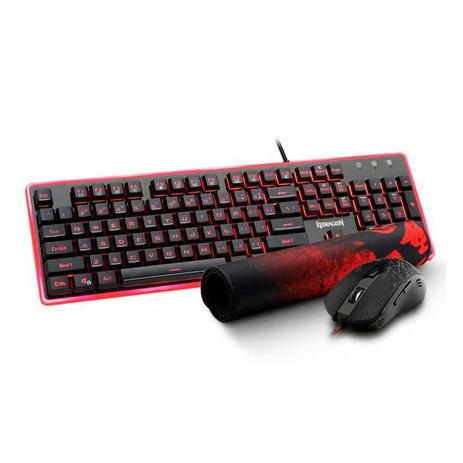 Menor preço em Kit Teclado, Mouse e Mousepad Redragon S107, S107