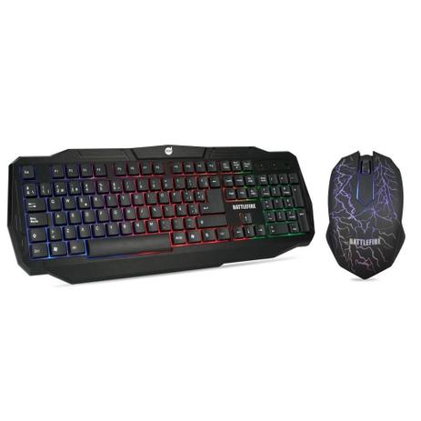 Kit Teclado Mouse Gamer Dazz Battlefire - Preto Menor preço em Kit Teclado Mouse Gamer Dazz Battlefire - Preto