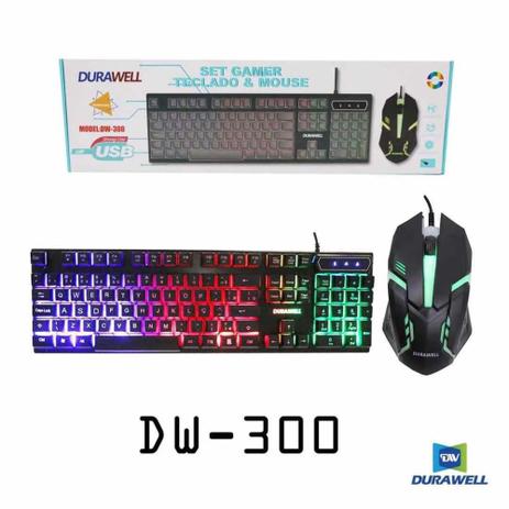 Kit Teclado Mouse Gamer Led Semi-mecânico ABNT2 USB Durawell - DW-300 - X ZHANG é boa?