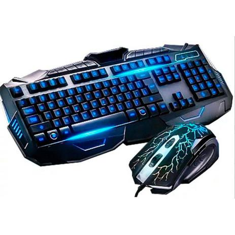 Kit Teclado Semi Mecânico + Mouse Gamer Led para PC Gamer - B-max Menor preço em Kit Teclado Semi Mecânico + Mouse Gamer Led para PC Gamer - B-max