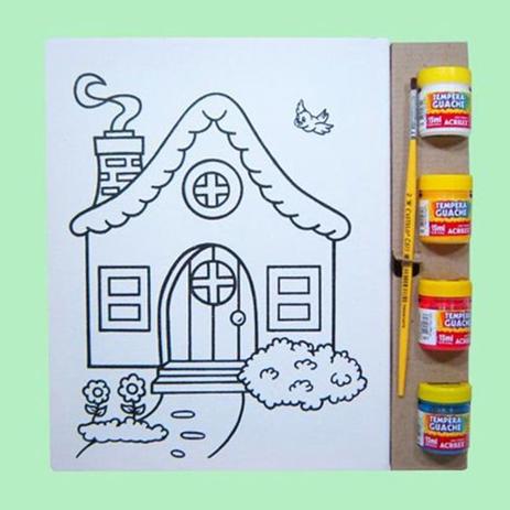 Kit Tela P - Casinha - Kits for Kids Menor preço em Kit Tela P - Casinha - Kits for Kids