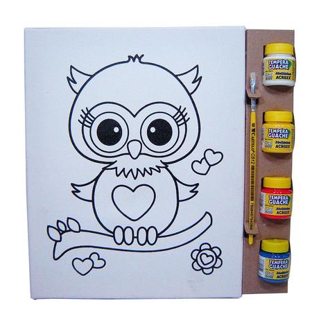 Kit Tela P - Coruja - Kits for Kids Menor preço em Kit Tela P - Coruja - Kits for Kids