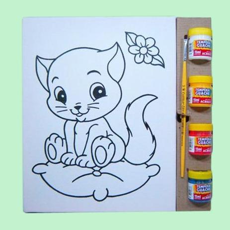Kit Tela P - Gatinha - Kits for Kids Menor preço em Kit Tela P - Gatinha - Kits for Kids