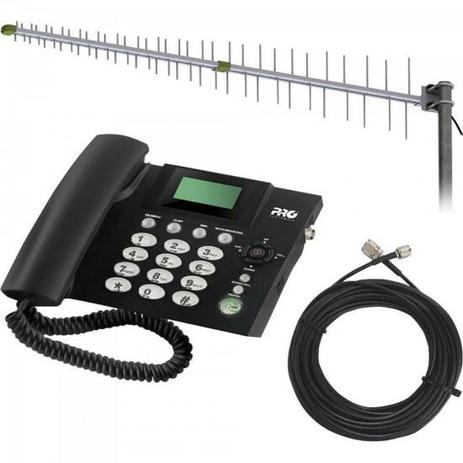 Kit Telefone Celular Fixo PROKS-50100 + Antena PQAG-4015 + Cabo 12MM PROKS-5040 Preto Proeletronic Menor preço em Kit Telefone Celular Fixo PROKS-50100 + Antena PQAG-4015 + Cabo 12MM PROKS-5040 Preto Proeletronic
