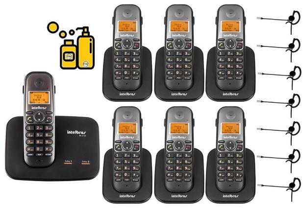 Kit Telefone Fixo sem fio 2 Linhas Com 6 Ramal Bina Headset - Intelbras Menor preço em Kit Telefone Fixo sem fio 2 Linhas Com 6 Ramal Bina Headset - Intelbras