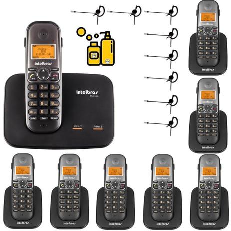 Kit Telefone Fixo sem fio 2 Linhas Com 7 Ramal Bina Headset - Intelbras é boa?