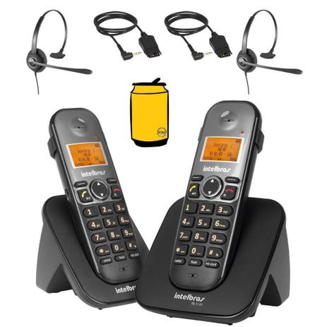 Menor preço em Kit Telefone Fixo sem fio Com ramal Bina 2 Headset Intelbras