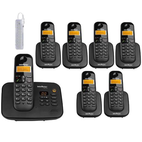 Kit Telefone Fixo sem fio Com Secretaria Eletronica 6 Ramal - Intelbras Menor preço em Kit Telefone Fixo sem fio Com Secretaria Eletronica 6 Ramal - Intelbras