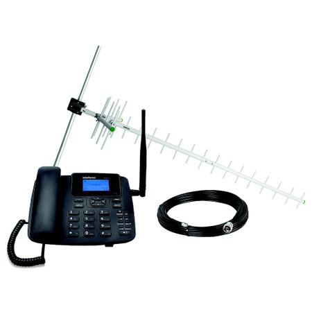 Kit Telefone Intelbras Celular Fixo GSM CFA4212 Menor preço em Kit Telefone Intelbras Celular Fixo GSM CFA4212