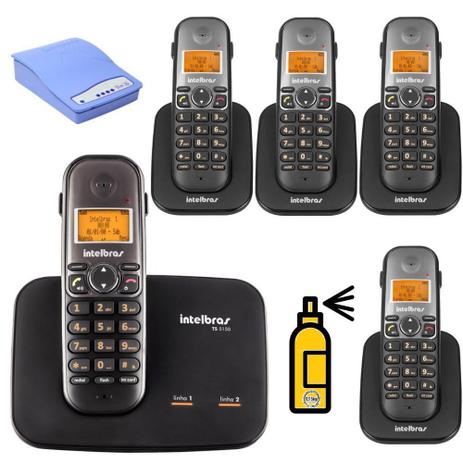 Kit Telefone Sem Fio 2 Linhas Com 4 Ramal Bina Entrada Chip - Intelbras Menor preço em Kit Telefone Sem Fio 2 Linhas Com 4 Ramal Bina Entrada Chip - Intelbras