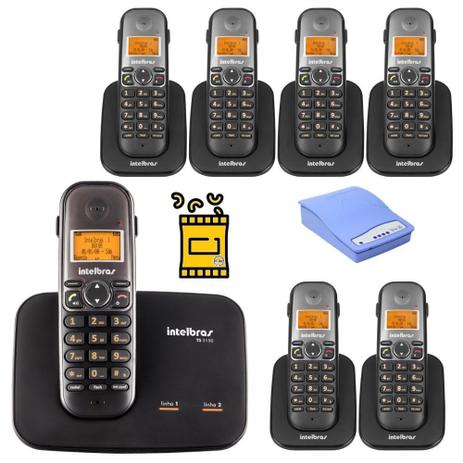 Kit Telefone Sem Fio 2 Linhas Com 6 Ramal Bina Entrada Chip - Intelbras Menor preço em Kit Telefone Sem Fio 2 Linhas Com 6 Ramal Bina Entrada Chip - Intelbras