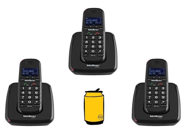 Menor preço em Kit Telefone sem fio Com 2 Ramal Bina ID Chamadas Intelbras