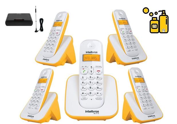 Kit Telefone sem fio Com 4 Ramal Bina e Entrada para chip - Intelbras Menor preço em Kit Telefone sem fio Com 4 Ramal Bina e Entrada para chip - Intelbras