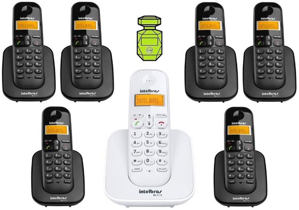 Kit Telefone sem fio Com 6 Ramal Loja Escritorio Consultorio - Intelbras Menor preço em Kit Telefone sem fio Com 6 Ramal Loja Escritorio Consultorio - Intelbras