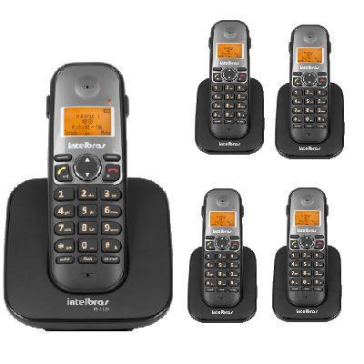 Kit Telefone Sem Fio TS 5120 + 4 Ramais TS 5121 Intelbras Menor preço em Kit Telefone Sem Fio TS 5120 + 4 Ramais TS 5121 Intelbras