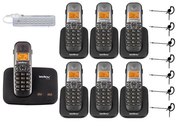 Kit Telefone sem fio TS 5150 Bina 6 Ramal Headset Intelbras Menor preço em Kit Telefone sem fio TS 5150 Bina 6 Ramal Headset Intelbras