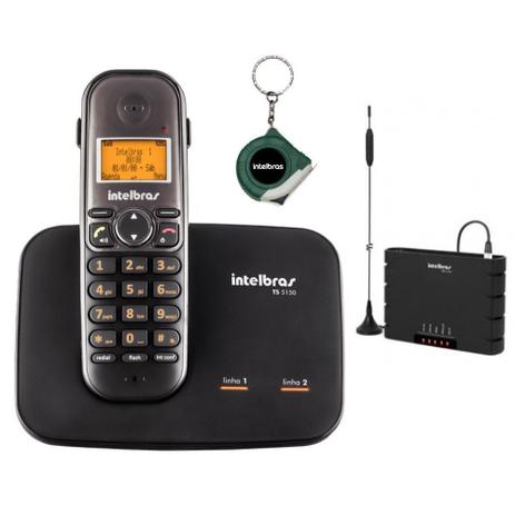 Kit Telefone Sem Fio TS 5150 Bina Intelbras Com Entrada Chip Menor preço em Kit Telefone Sem Fio TS 5150 Bina Intelbras Com Entrada Chip